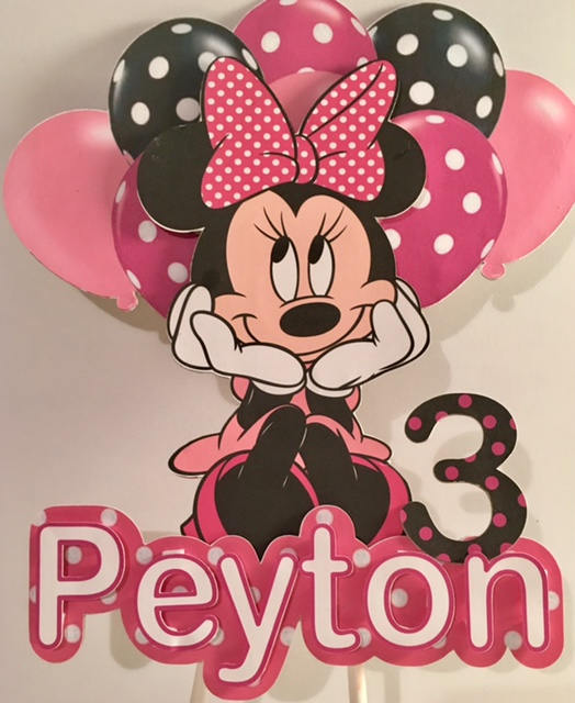 Minnie Mouse Cake Topper Pink