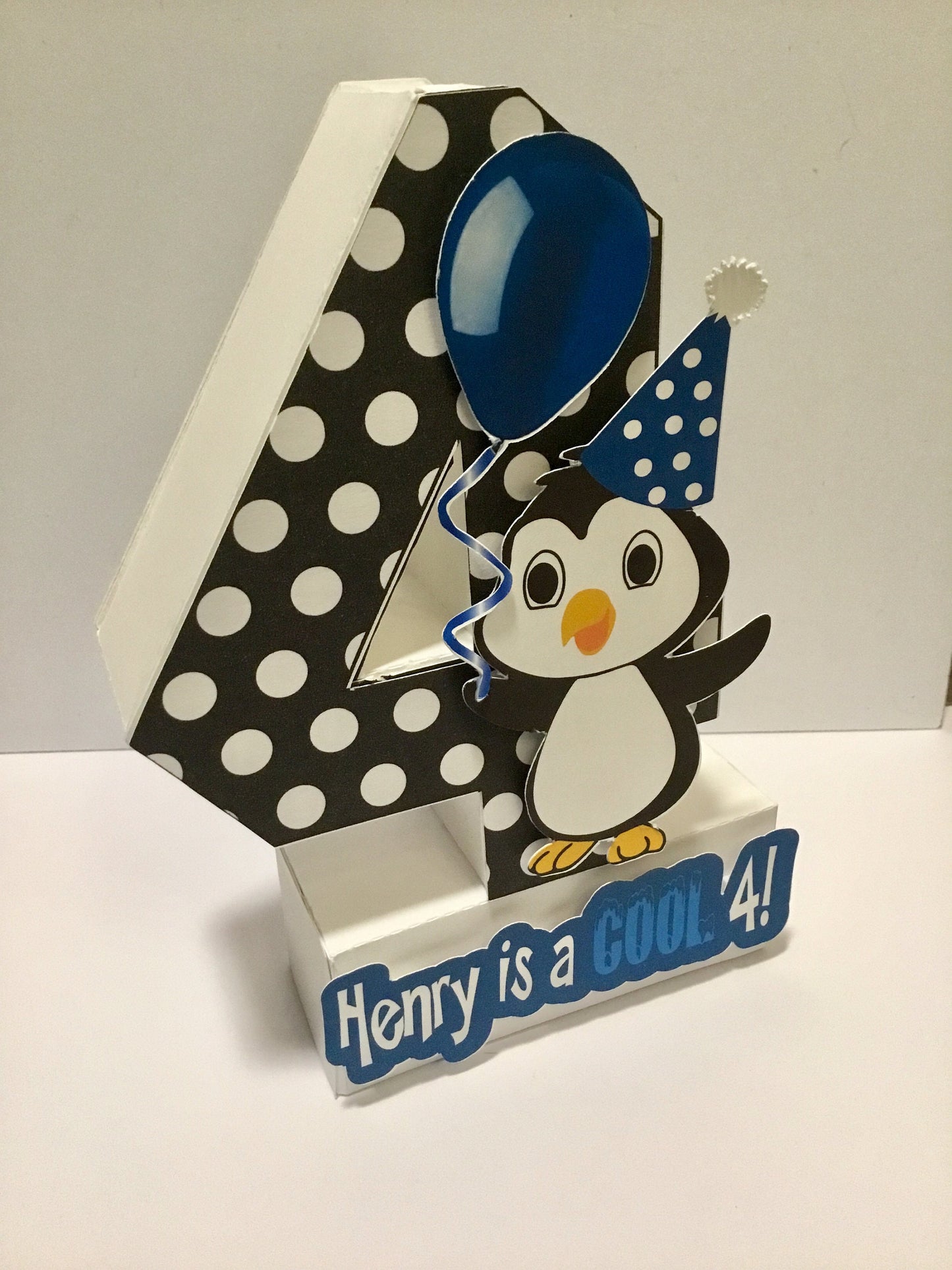 Penguin block number/photo prop number/penguin party/3d number