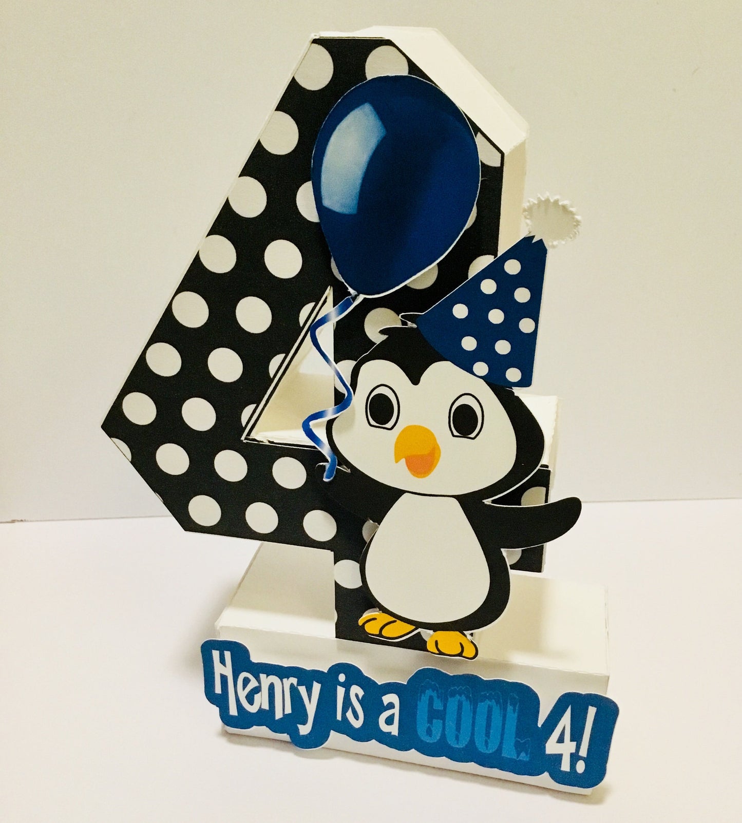 Penguin block number/photo prop number/penguin party/3d number