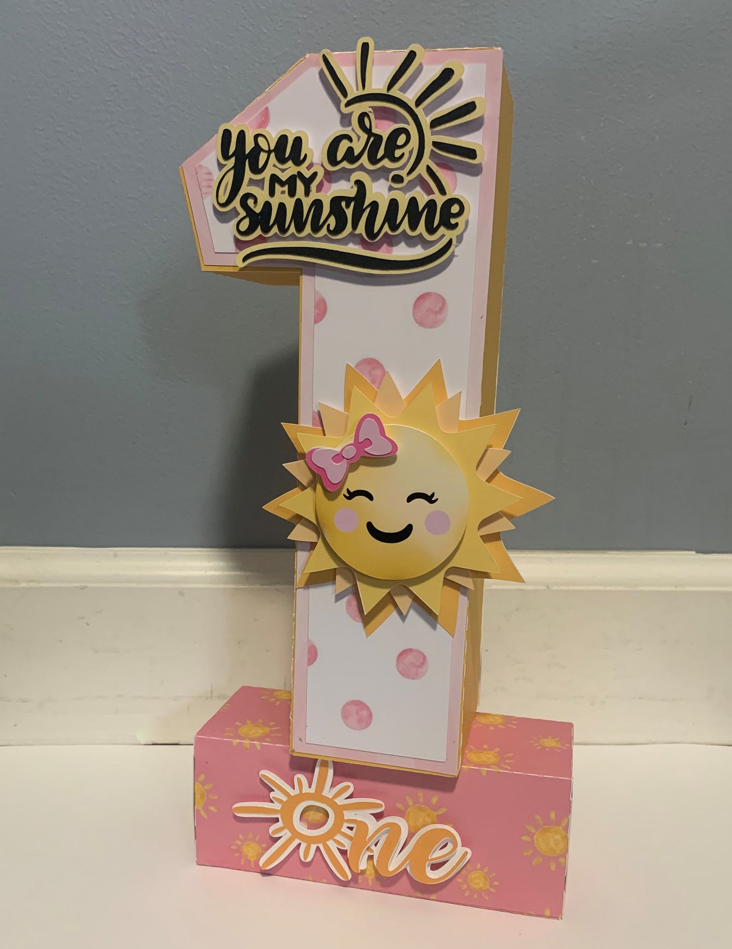 Sunshine number prop, You are my sunshine party decorations.