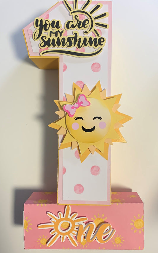 Sunshine number prop, You are my sunshine party decorations.