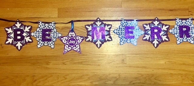 Christmas Banner/Happy Holidays/Be Merry/Snowflake Banner
