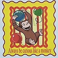 Curious George Stickers/ party favors/kids stickers
