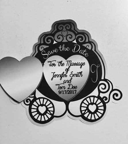 Save the date magnet, Wedding, fairy tale, Cinderella wedding, Carriage, Fairy tale wedding.