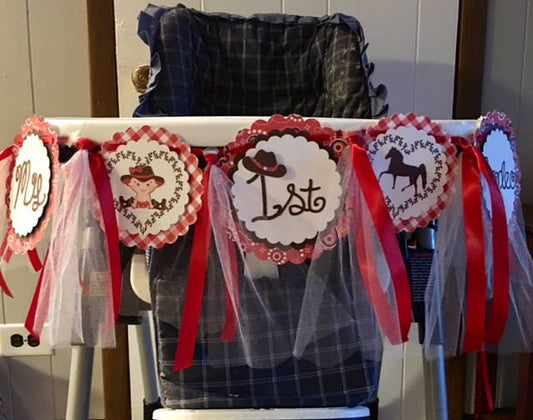 My 1st Rodeo Highchair Banner/ Cowgirl banner