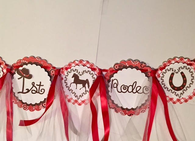 My 1st Rodeo Highchair Banner/ Cowgirl banner