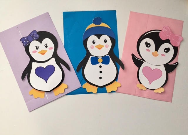 Penguin Birthday Invitation/Boy or Girl Invites /Personalized set of 12 with envelopes