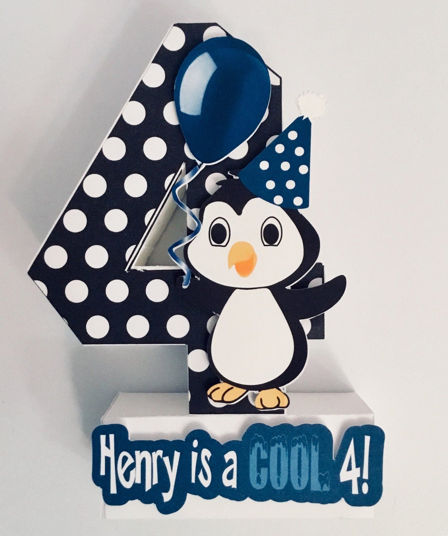 Penguin block number/photo prop number/penguin party/3d number