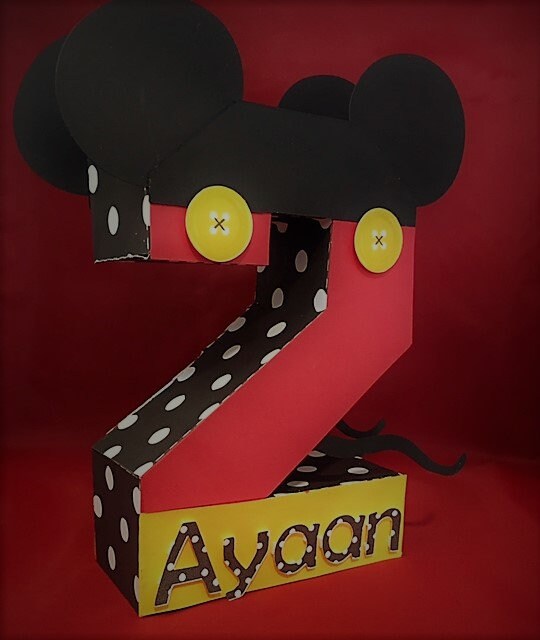 Mickey Mouse Number prop/Personalized photo prop/mouse ears