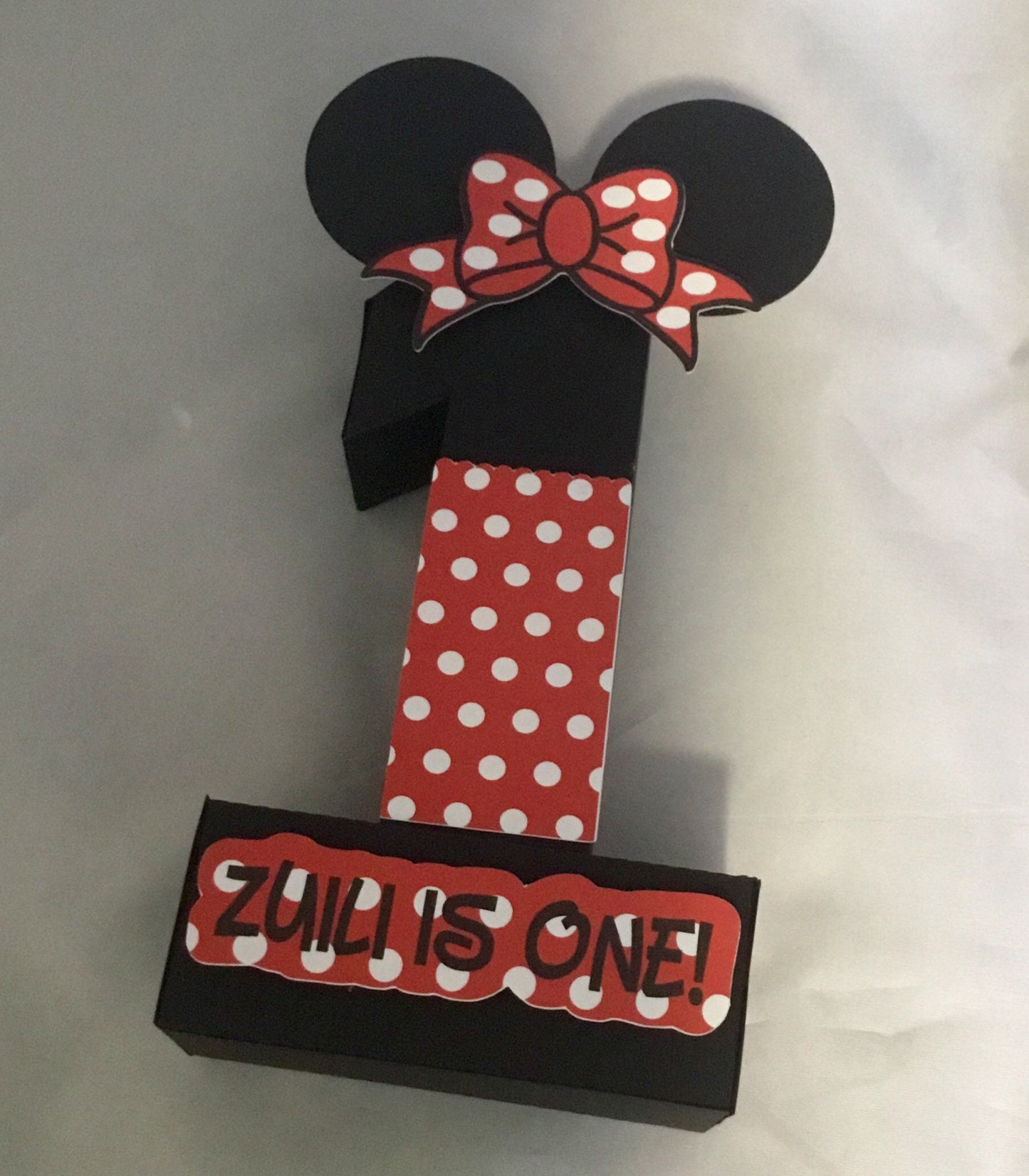 Minnie Mouse Inspired Number Prop/Photo prop/3d personalized number