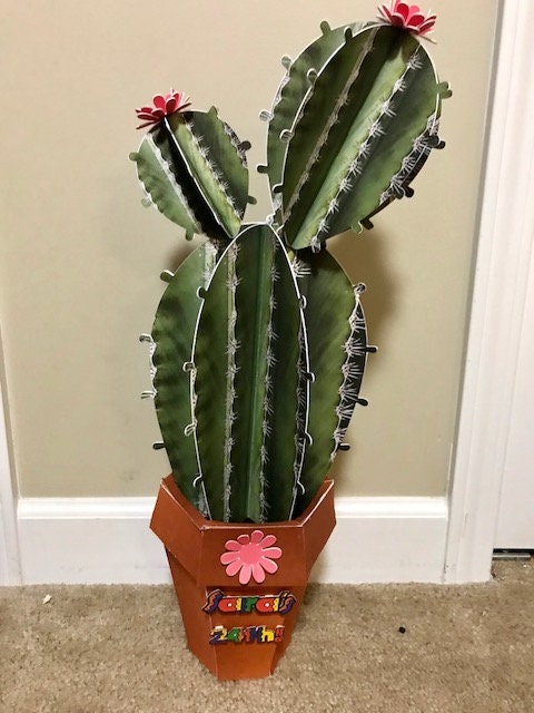 Cactus 3d Prop/Fiesta Party decoration/Taco Party Decor