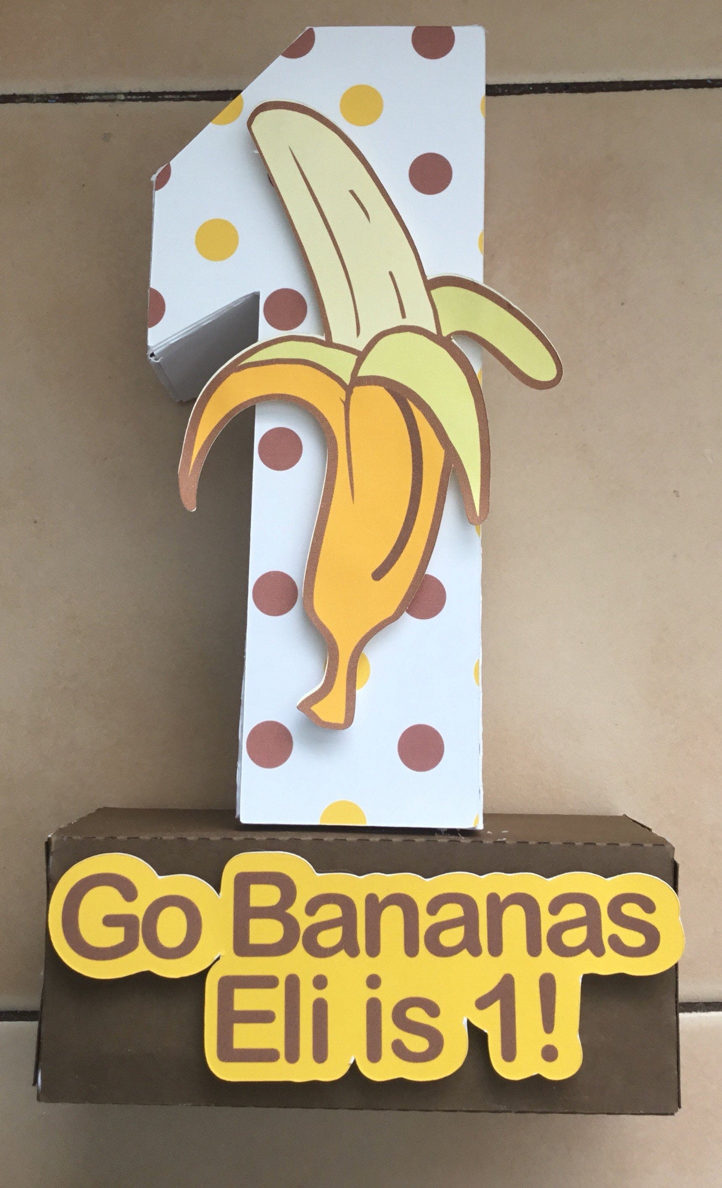 Number prop/ banana theme/curious george party