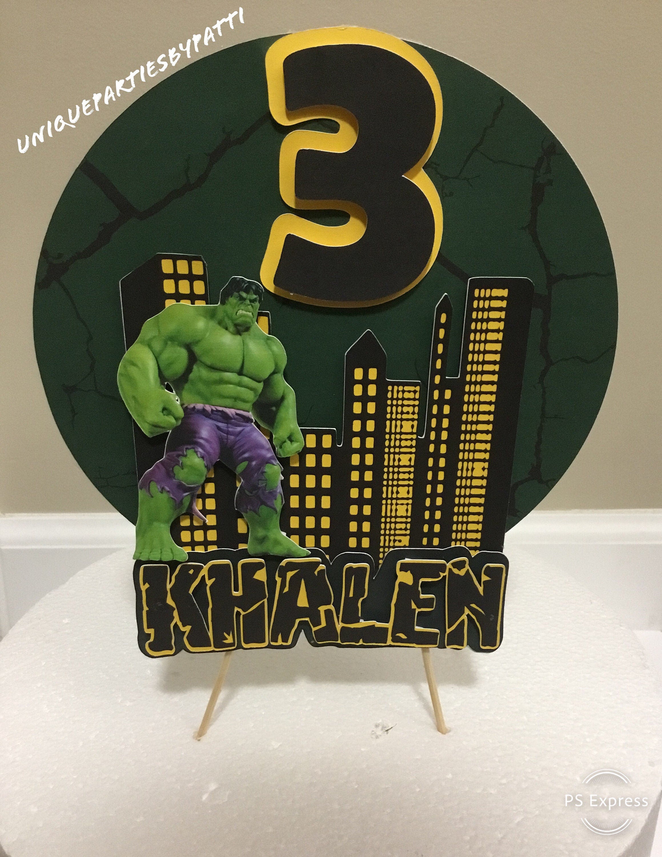 Baby Hulk Avengers Edible Birthday Cake Topper ( Approx 13cm Tall ) | eBay