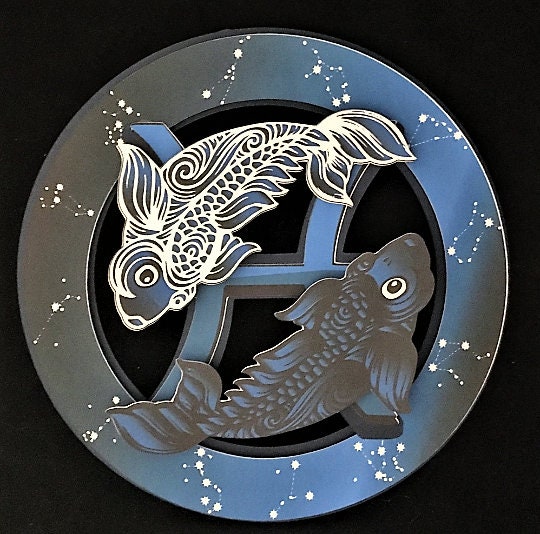 zodiac cake topper/ Pisces/ Astrology Sign