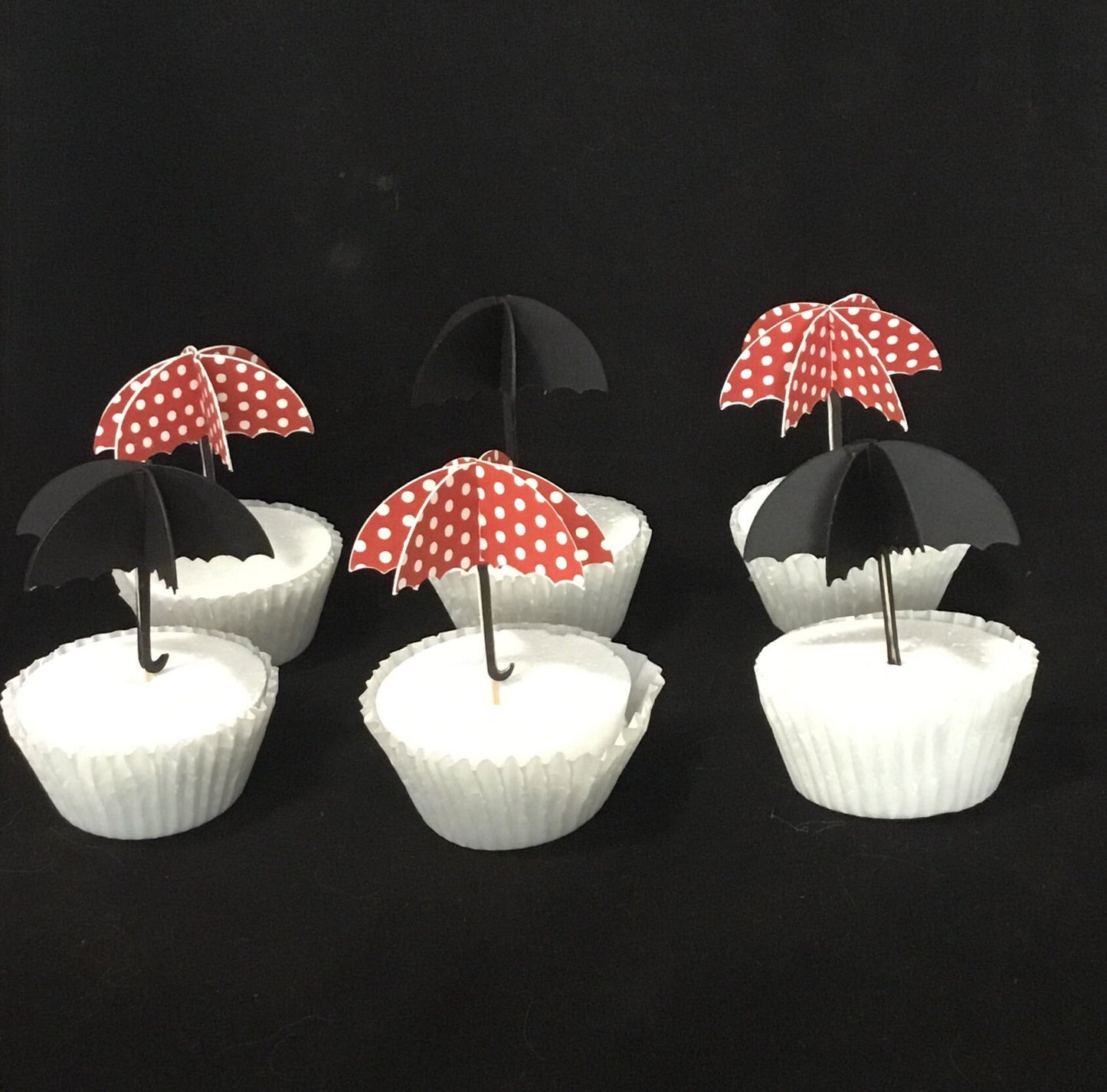 Mary Poppins Inspired Cupcake Toppers/ Baby shower cupcake toppers - Set of 12 cupcake toppers
