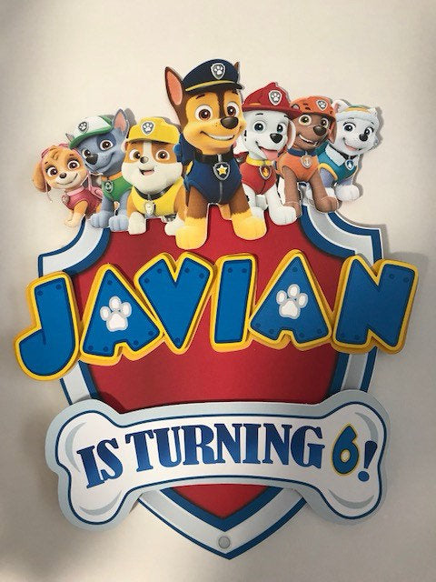 Paw Patrol Inspired Cake Topper/cake topper paw patrol personalized