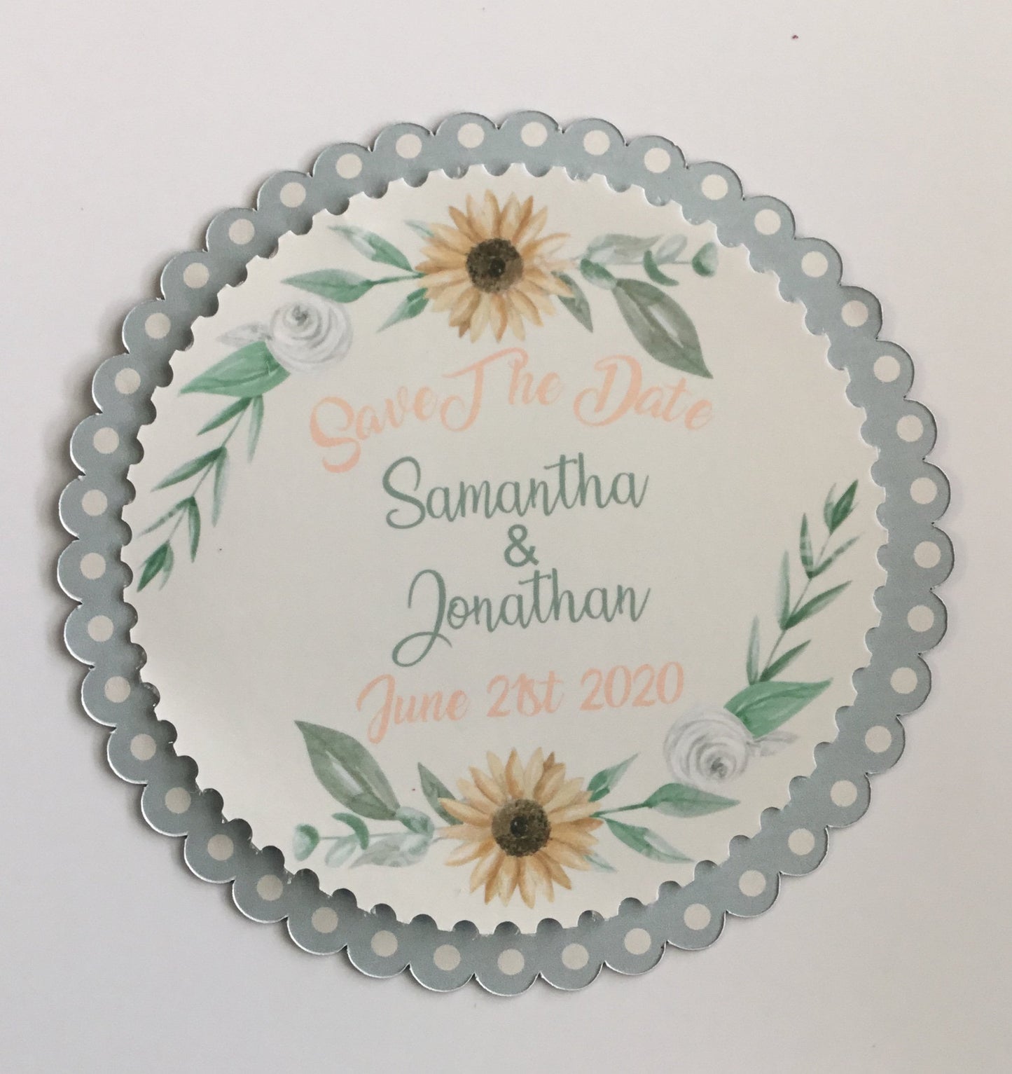 Save the date magnet Boho/ Wedding save the date/ Watercolor Wedding date