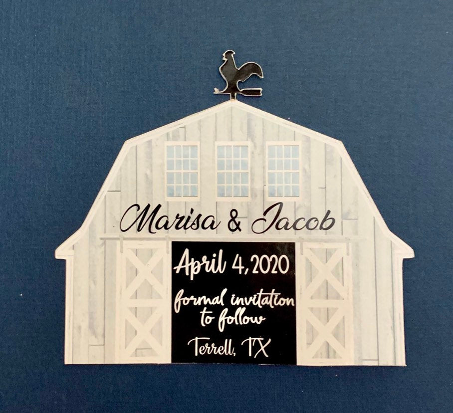 Save The Date/Rustic Farm magnet/Spring save the date