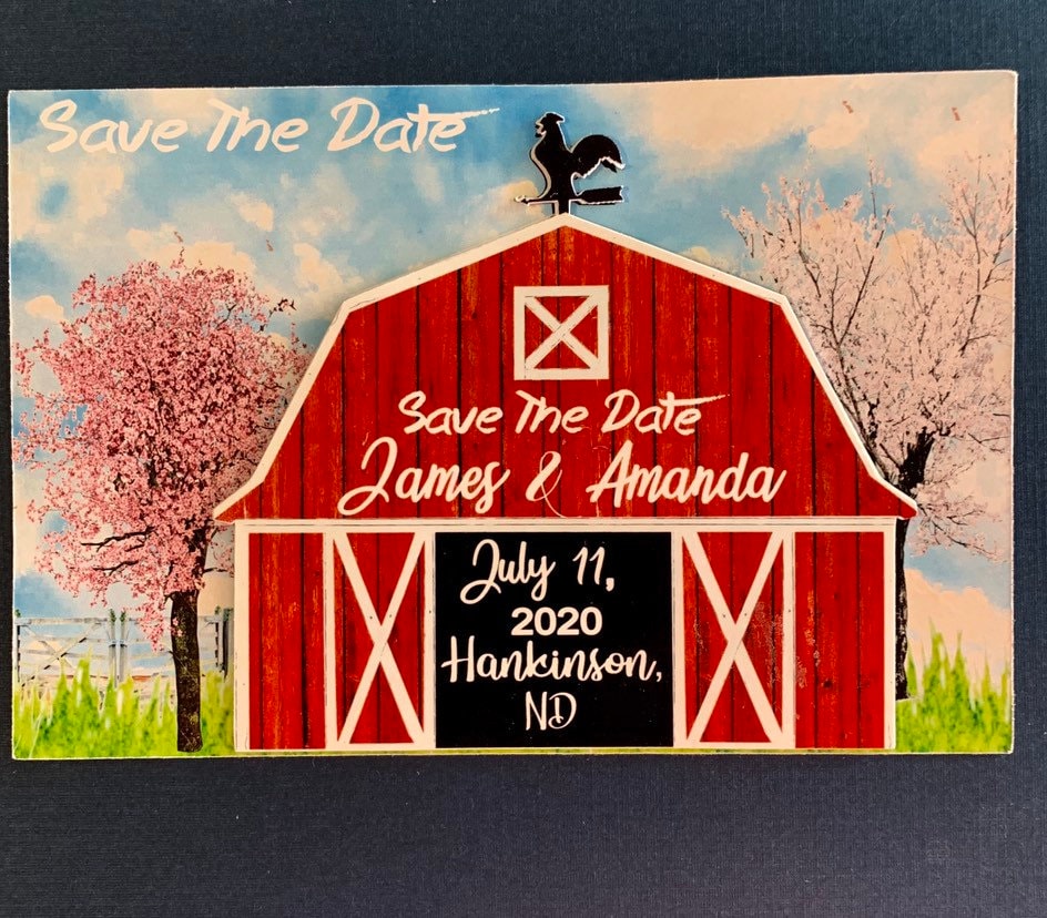 Save The Date/Rustic Farm magnet/Spring save the date