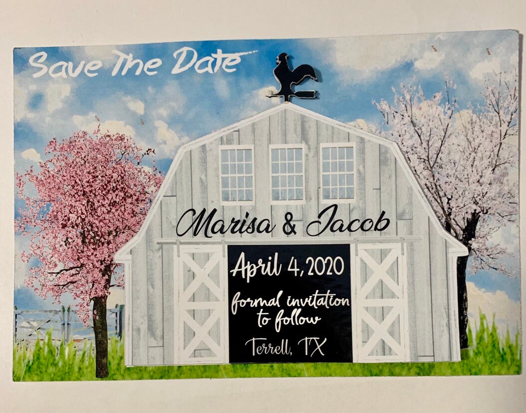 Save The Date/Rustic Farm magnet/Spring save the date