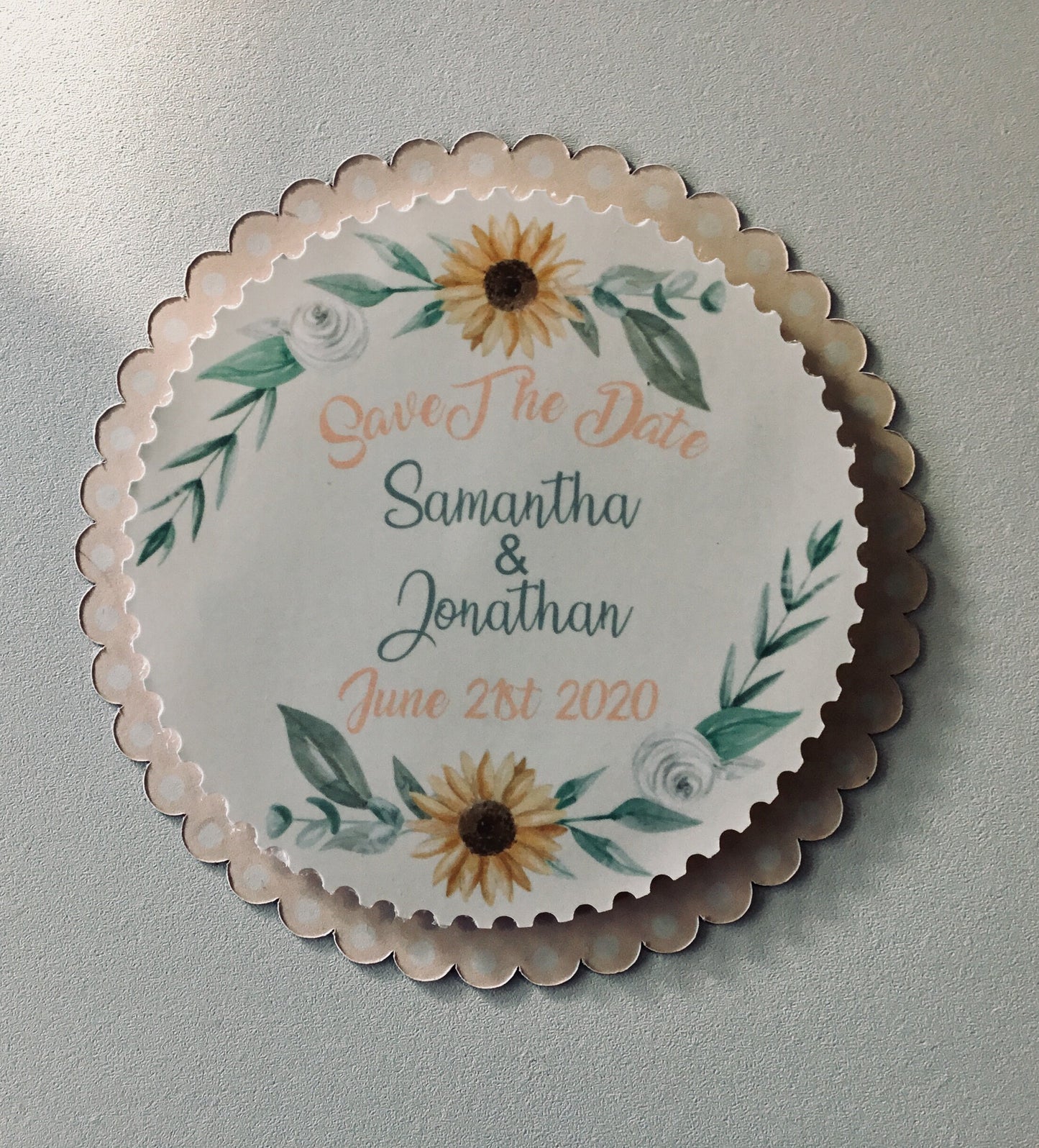 Save the date magnet Boho/ Wedding save the date/ Watercolor Wedding date