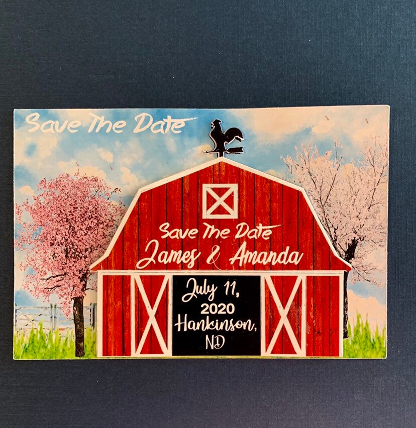 Save The Date/Rustic Farm magnet/Spring save the date