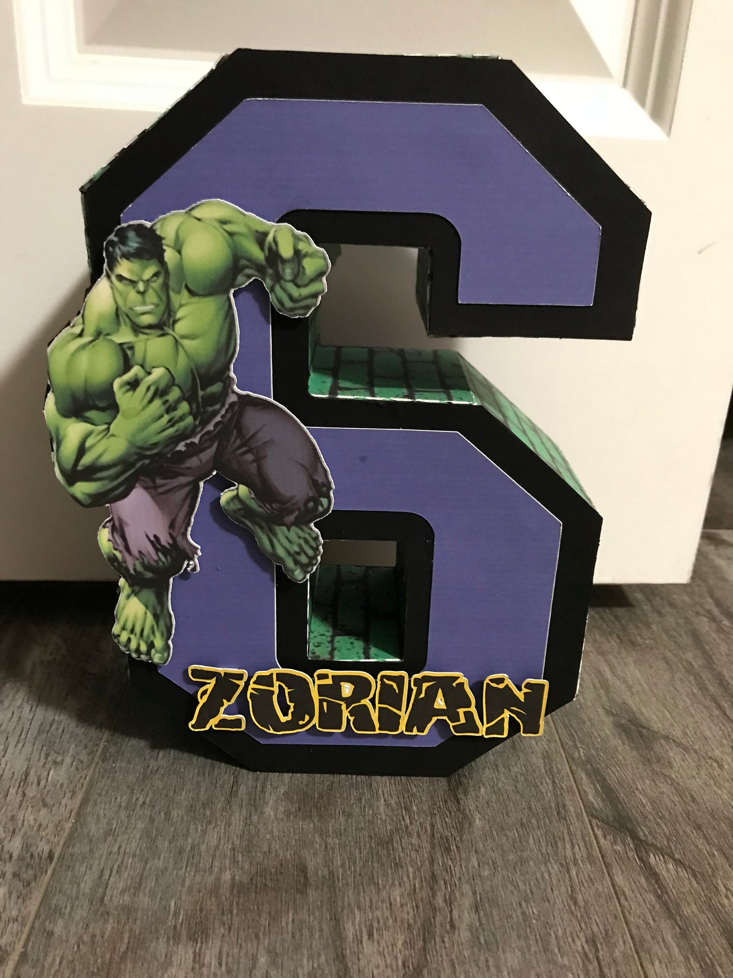 Hulk Number Prop/Hulk Centerpiece/Hulk Birthday Party Table Decoration