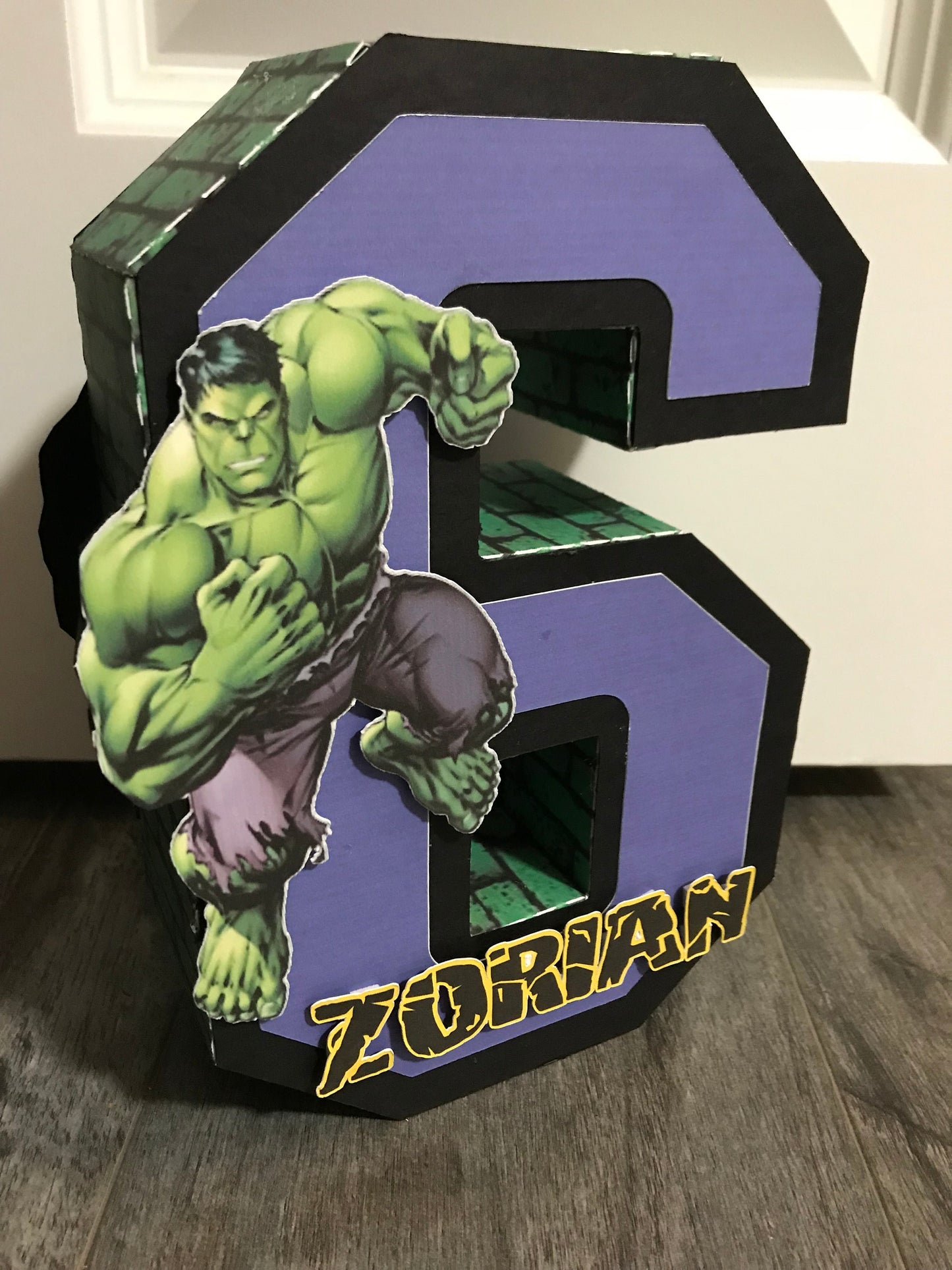 Hulk Number Prop/Hulk Centerpiece/Hulk Birthday Party Table Decoration