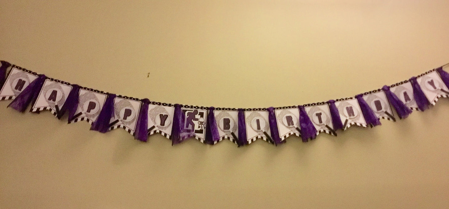 Escape Room Party Banner/Decorations/Happy Birthday Banner