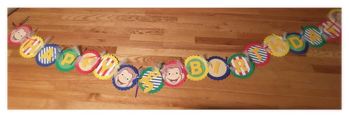 Curious George Birthday banner
