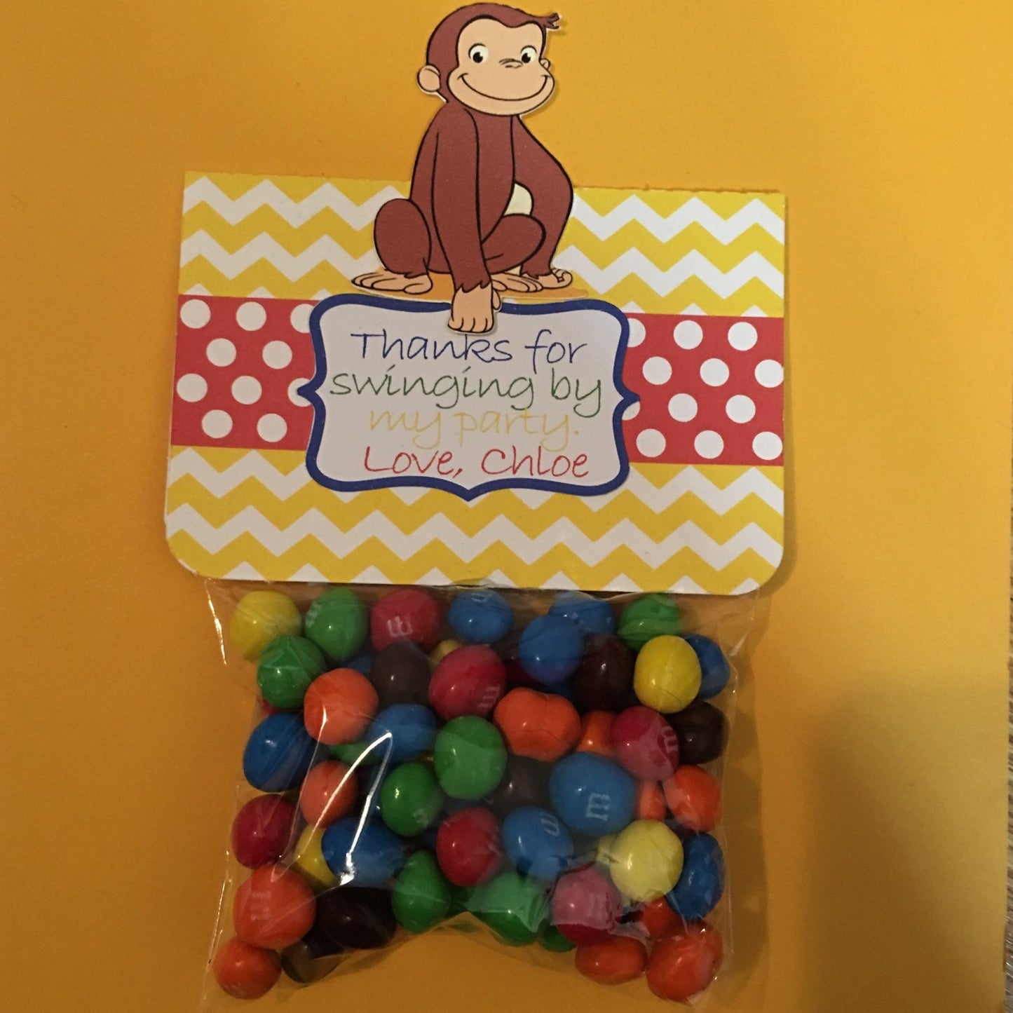 Curious George Treat Bag Toppers