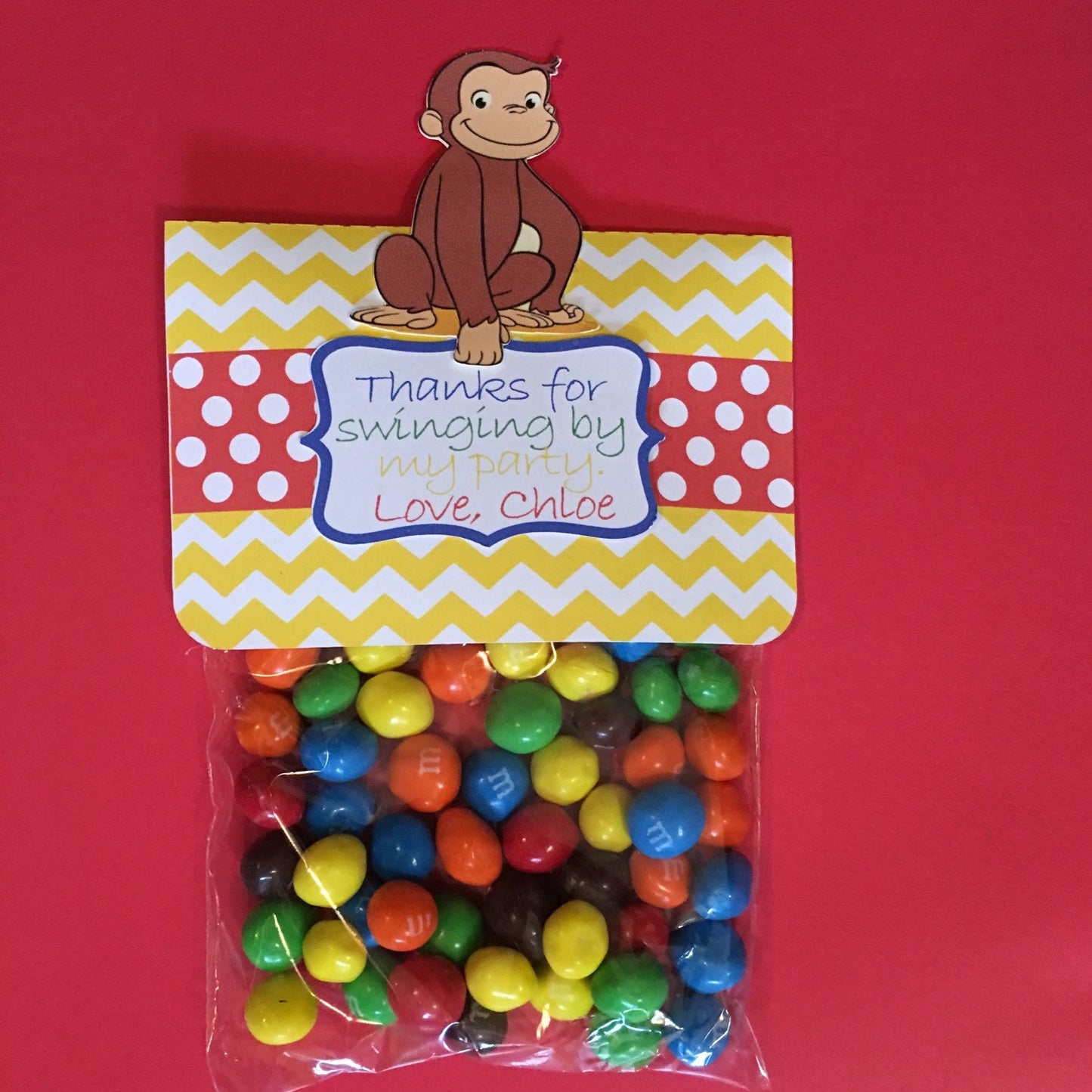 Curious George Treat Bag Toppers