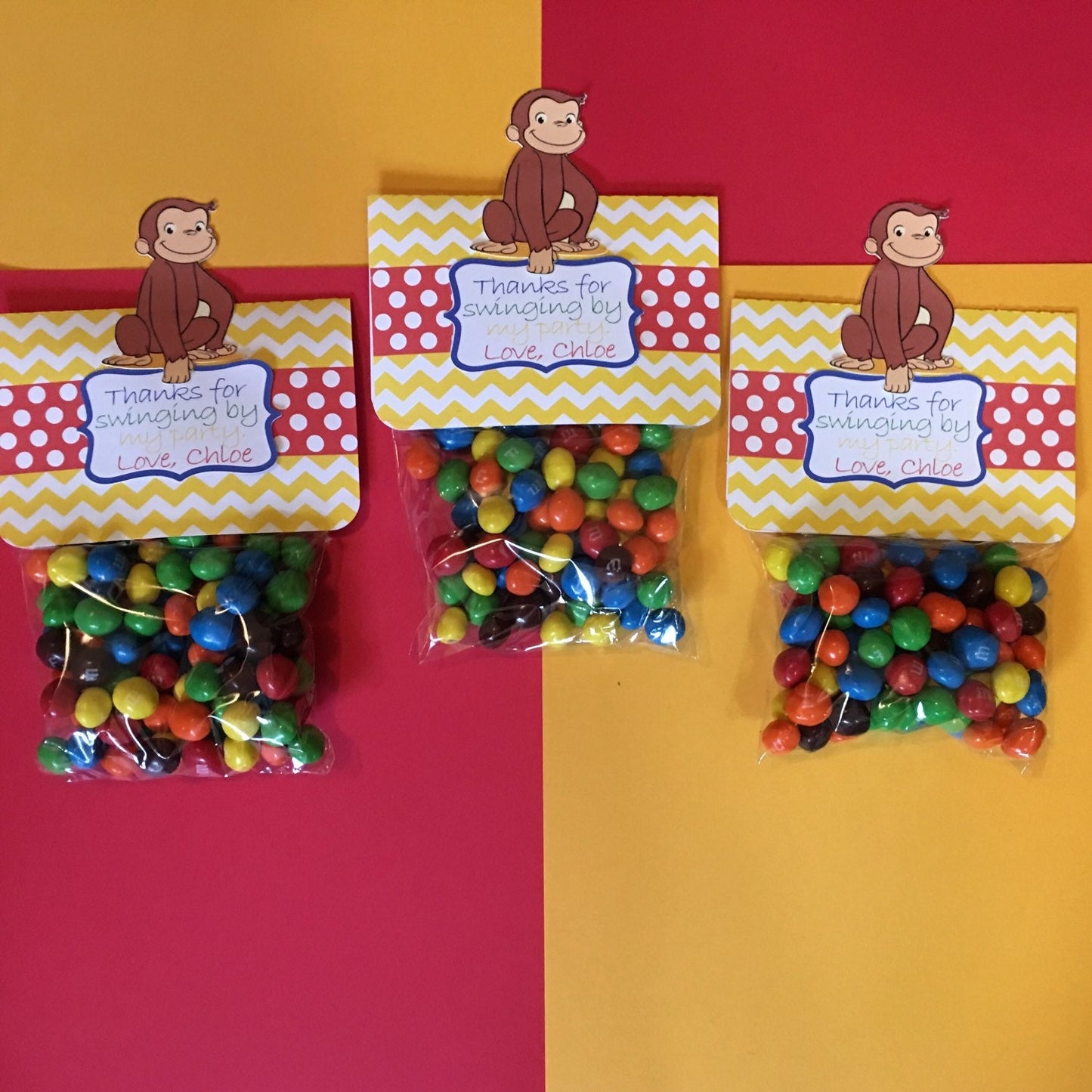 Curious George Treat Bag Toppers