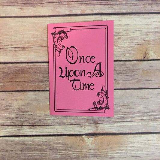 Once Upon a Time Storybook Invitation /set of 12 with Library Card and envelopes